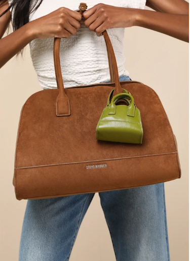 Bharlii Tan Suede Tote Bag