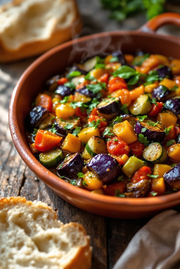 rustic vegetable medley simmering